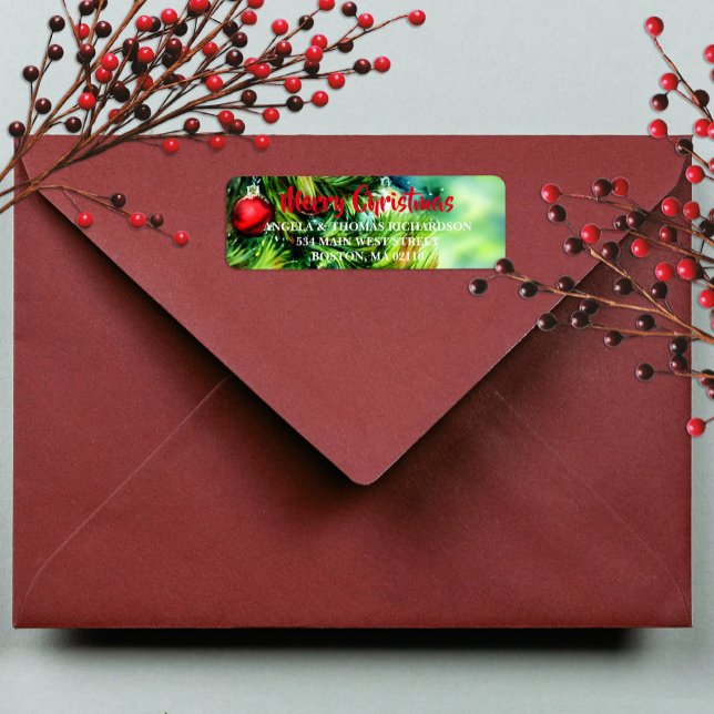 Traditional Red Ornament Pine Branch Christmas (Creator Uploaded)