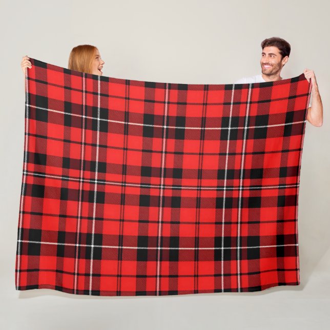 Traditional Red Plaid Tartan Popular Collection Fleece Blanket (In Situ)