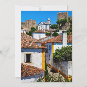 Traditional Red Roof Houses   Portugal Thank You Card