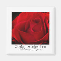 Traditional red rose 40th wedding anniversary
