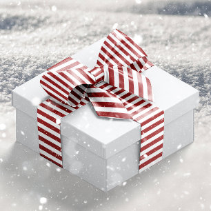 Traditional Red White Stripes Satin Ribbon