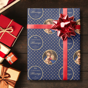 Traditional Religious Madonna & Child Christmas Wrapping Paper