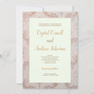 Traditional Retro Bordered Wedding Invitation