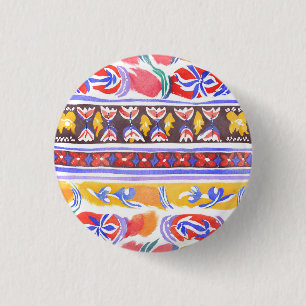 traditional Romanian decor 3 Cm Round Badge