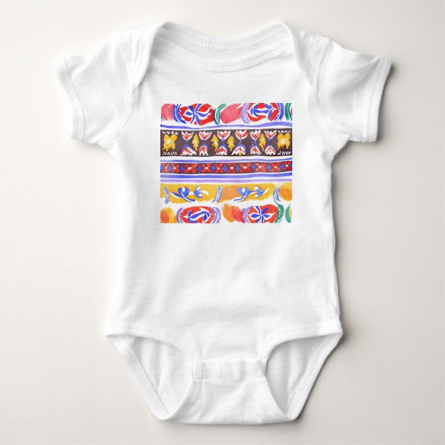 traditional Romanian decor Baby Bodysuit (Front)