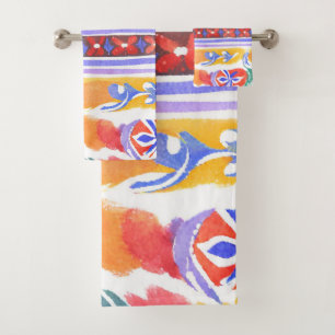 traditional Romanian decor Bath Towel Set