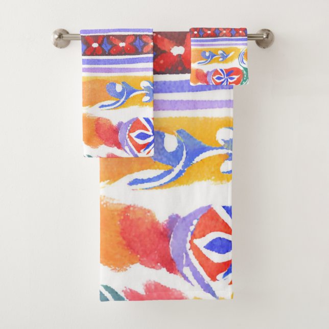 traditional Romanian decor Bath Towel Set (Insitu)