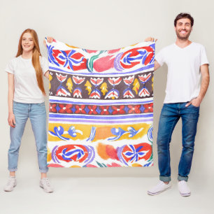 traditional Romanian decor Fleece Blanket