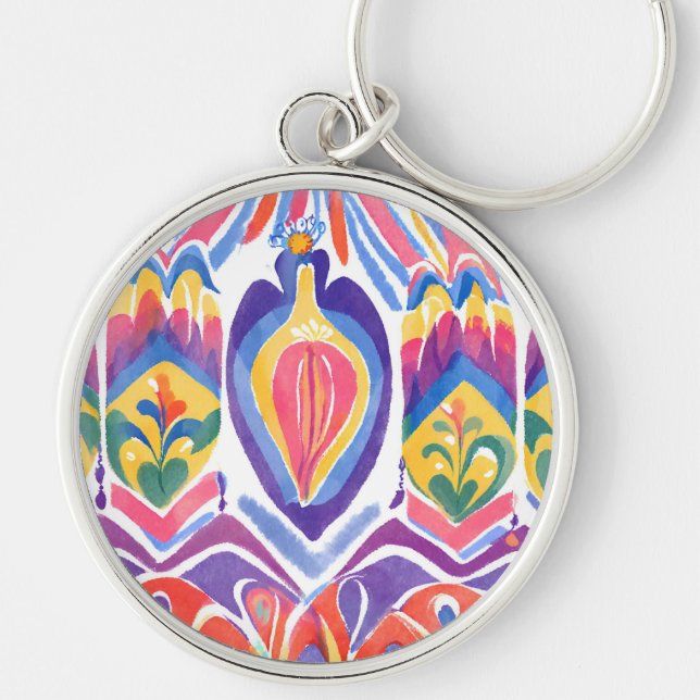traditional Romanian decor Key Ring (Front)