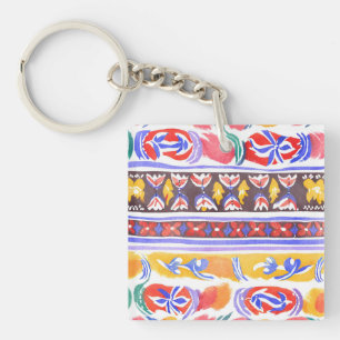 traditional Romanian decor Key Ring