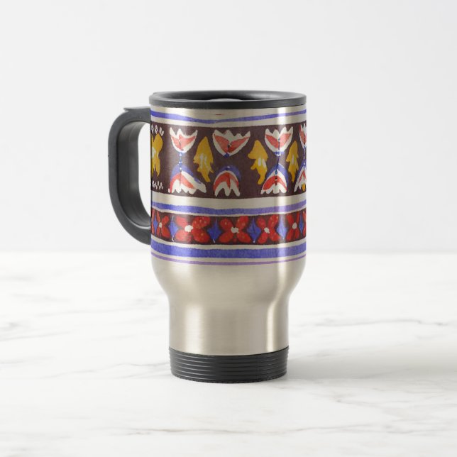 traditional Romanian decor Travel Mug (Front Left)