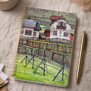 Traditional Romanian Village Hand Painted Wall Art Planner