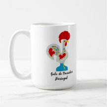 Traditional Rooster of Barcelos in white  