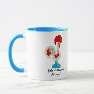 Traditional Rooster of Barcelos in white Mug