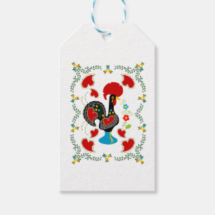 Traditional Rooster of Portugal Happy Birthday Gift Tags