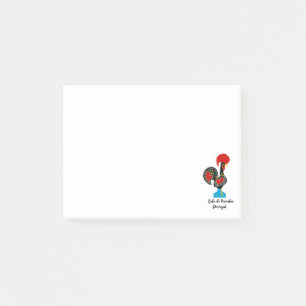 Traditional Rooster of Portugal in black Post-it Notes