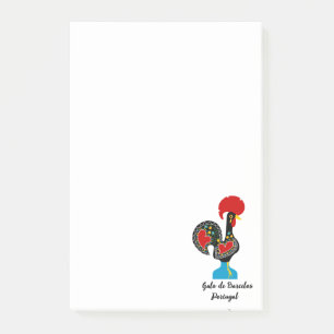 Traditional Rooster of Portugal in black Post-it Notes