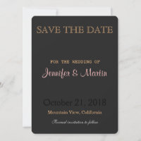 Traditional Rounded Grey Wedding Invitation