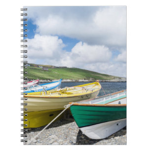Traditional rowboats spiral notebook