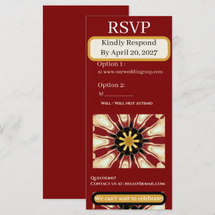 Traditional RSVP Suite   Crimson & Cream Starburst