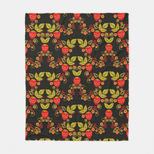 Traditional Russian seamless pattern with berries  Fleece Blanket