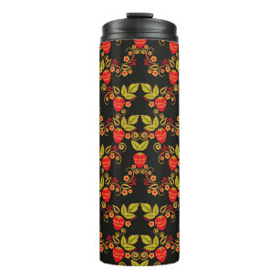 Traditional Russian seamless pattern with berries  Thermal Tumbler
