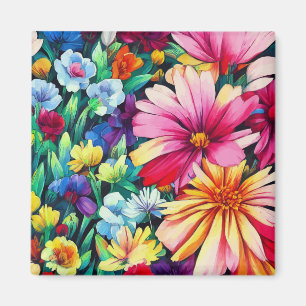 Traditional Rustic Country Floral Garden Magnet