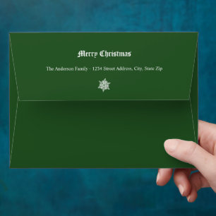 Traditional Rustic Merry Christmas Holiday Mailing Envelope