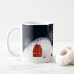 Traditional Rustic Navy Red Winter Merry Christmas Coffee Mug<br><div class="desc">Traditional Rustic Navy Red Winter Merry Christmas personalised Christmas decor gift mug.</div>