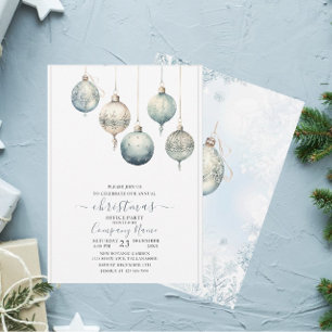 Traditional Rustic Winter Watercolor Merry Christm Invitation