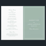 Traditional Sage Green Catholic Wedding Program<br><div class="desc">Elegant wedding program with a simple and classic design.</div>