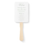 Traditional Sage Green Formal Wedding Program