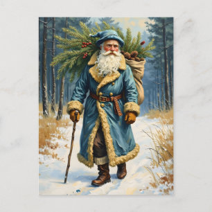 Traditional Santa Claus Art Postcard