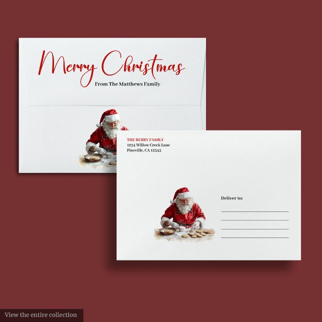 Traditional Santa Claus Cozy Red White Envelope (Traditional Santa Claus Cozy Red White Envelope)