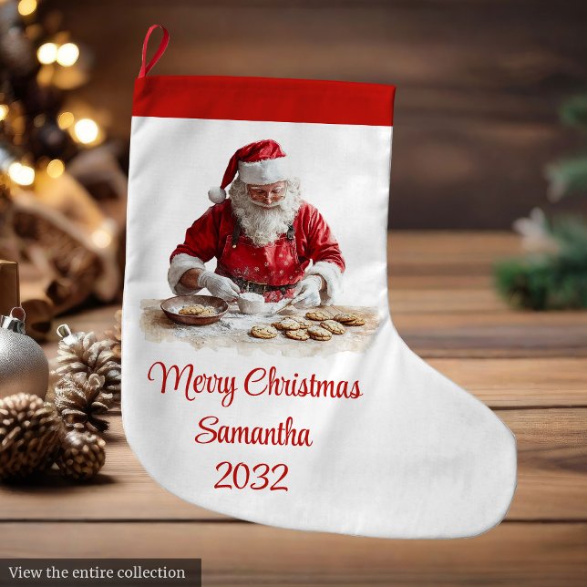 Traditional Santa Claus Cozy Red White Stocking (Traditional Santa Claus Cozy Red White Stocking)
