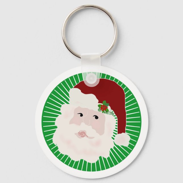 Traditional Santa Claus T-shirts and Gifts Key Ring (Front)