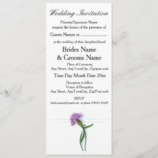 Traditional Scottish and Celtic Wedding Thistle Th Invitation