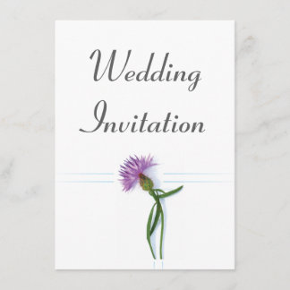 Traditional Scottish and Celtic Wedding Thistle Th Invitation