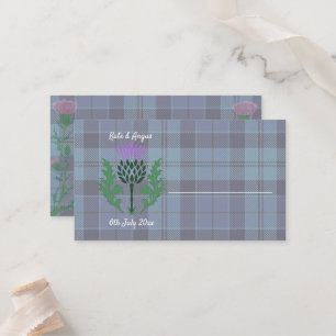 Traditional Scottish Tartan and Scotland Thistle Place Card