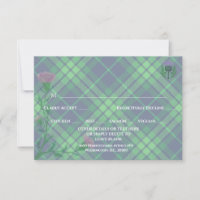 Traditional Scottish Tartan and Scotland Thistle