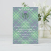 Traditional Scottish Tartan and Scotland Thistle