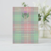 Traditional Scottish Tartan and Scotland Thistle