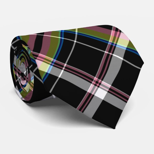 Traditional Scottish Tartan Pattern Modern Classic Tie (Rolled)
