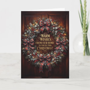 Traditional Scottish Wreath Christmas Card