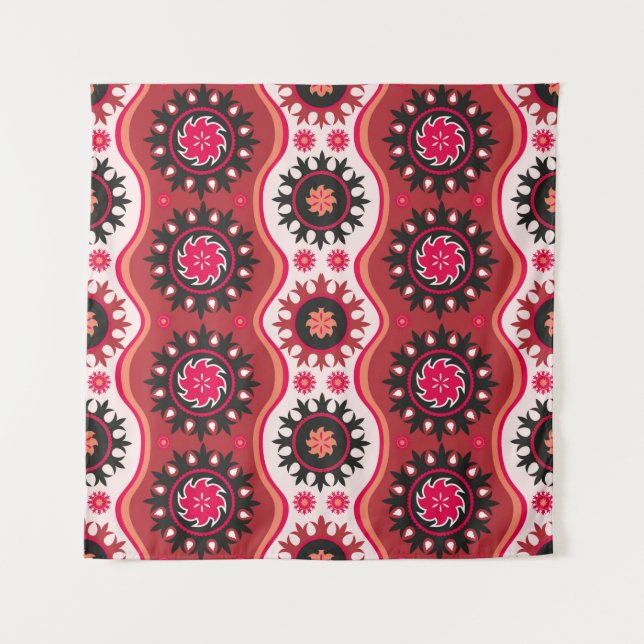 Traditional seamless oriental ornament tapestry (Front)