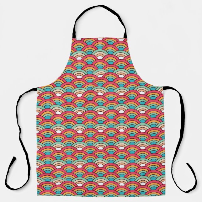 Traditional Seamless Pattern Elegant Design Apron (Front)