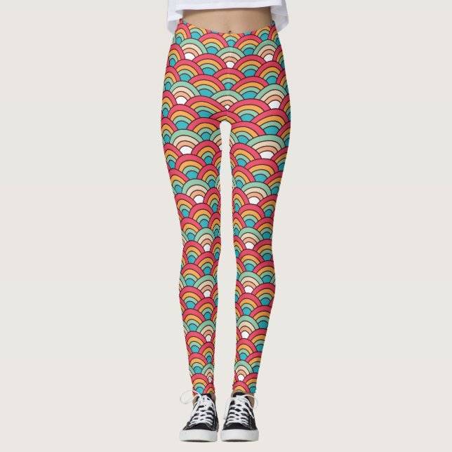 Traditional Seamless Pattern Elegant Design Leggings (Front)