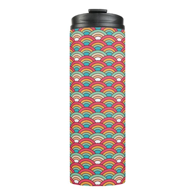 Traditional Seamless Pattern Elegant Design Thermal Tumbler (Front)
