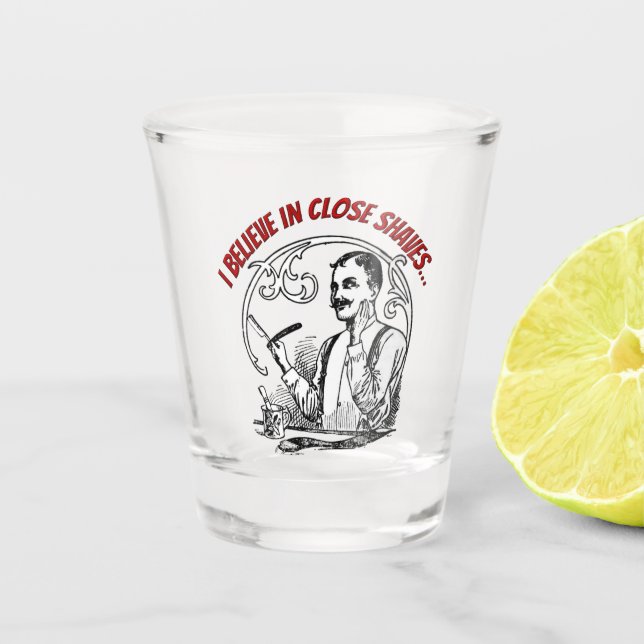 Traditional Shaver's Shot Glass (Front)
