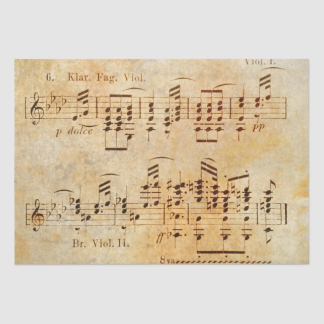 traditional sheet music tissue paper (Front)